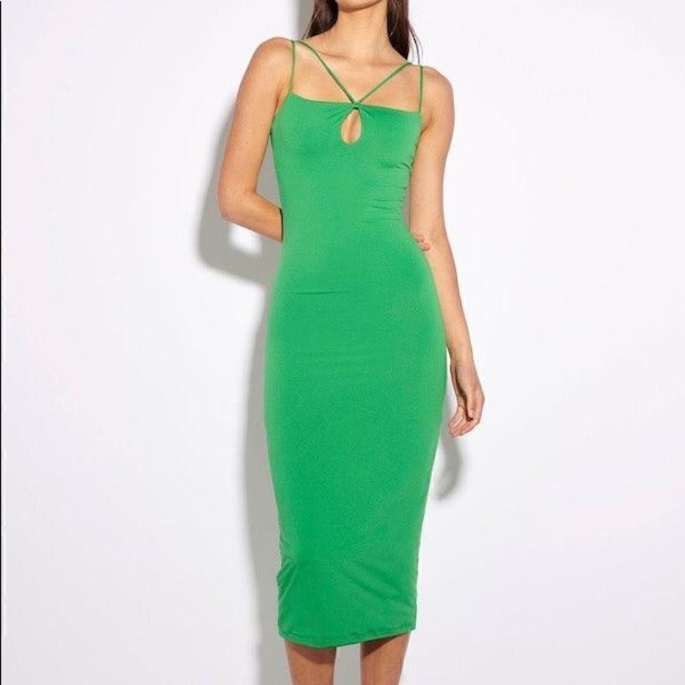 ASOS Effie Kats Leoni Jungle Green Midi Dress